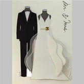 Modern Bride and Groom Wedding Greeting Card